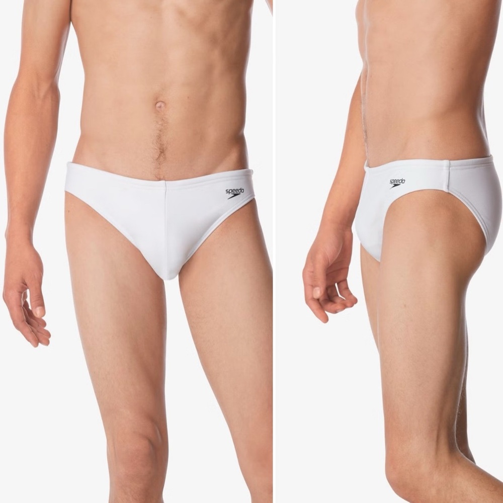 Speedo Men's Fitness Solar 2" Brief in White sz 28